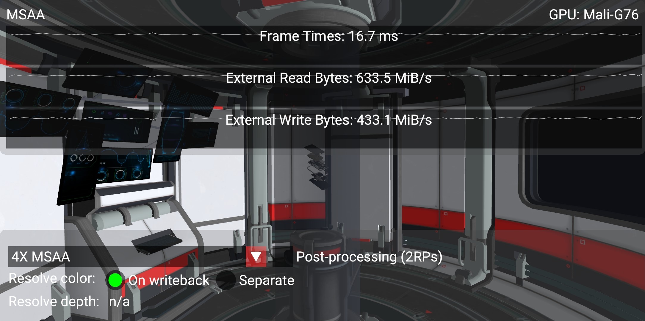 MSAA with write-back color resolve sample